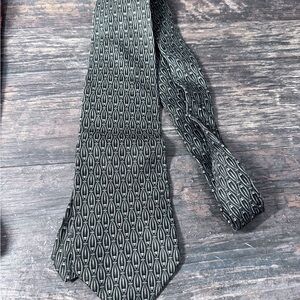 George Machado Elegant Black and Gray Textured Tie